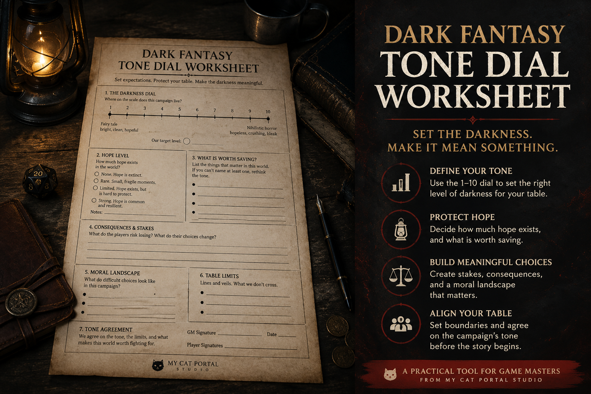 Dark Fantasy Tone Dial Worksheet