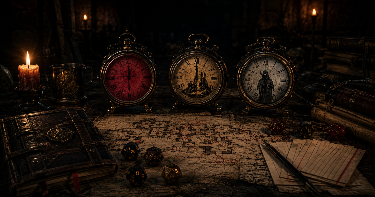 Ttrpg Clock Three Adventure Clocks for Better D&D Pacing – My Cat Portal Studio